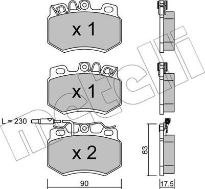 Metelli 22-0049-1 - Set placute frana,frana disc aaoparts.ro