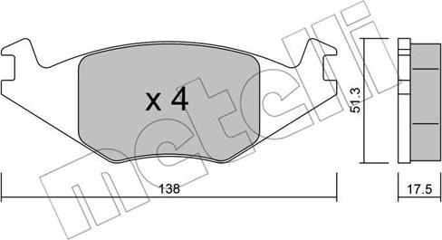 Metelli 22-0047-0 - Set placute frana,frana disc aaoparts.ro