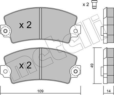 Metelli 22-0005-5 - Set placute frana,frana disc aaoparts.ro