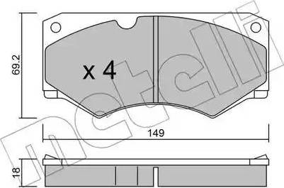 Metelli 22-0014-4 - Set placute frana,frana disc aaoparts.ro