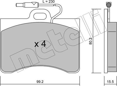 Metelli 22-0085-0 - Set placute frana,frana disc aaoparts.ro