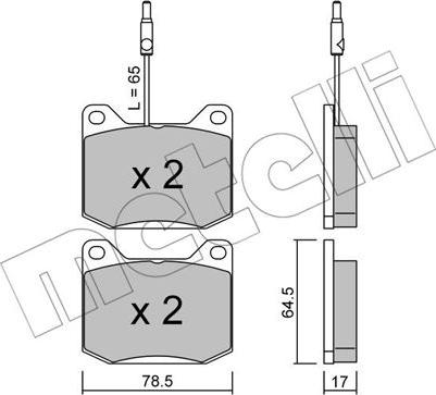 Metelli 22-0080-0 - Set placute frana,frana disc aaoparts.ro