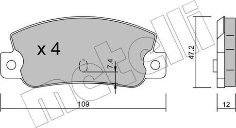 Metelli 22-0035-0 - Set placute frana,frana disc aaoparts.ro