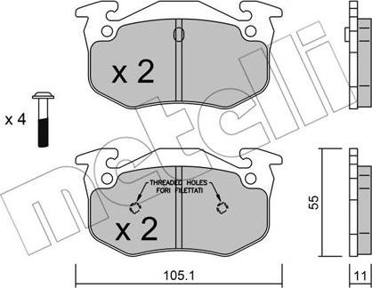 Metelli 22-0038-1 - Set placute frana,frana disc aaoparts.ro