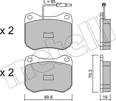 Metelli 22-0021-0 - Set placute frana,frana disc aaoparts.ro
