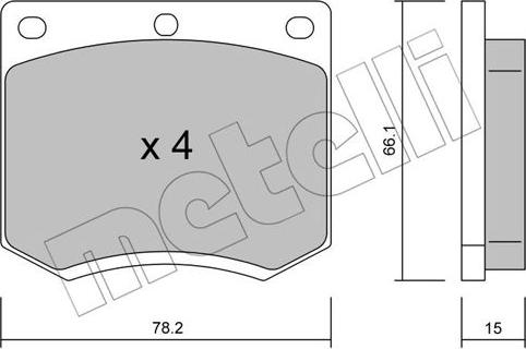 Metelli 22-0023-0 - Set placute frana,frana disc aaoparts.ro
