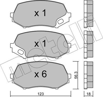 Metelli 22-0874-0 - Set placute frana,frana disc aaoparts.ro