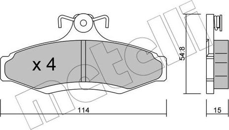 Metelli 22-0369-0 - Set placute frana,frana disc aaoparts.ro