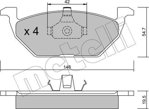 Metelli 22-0211-0 - Set placute frana,frana disc aaoparts.ro