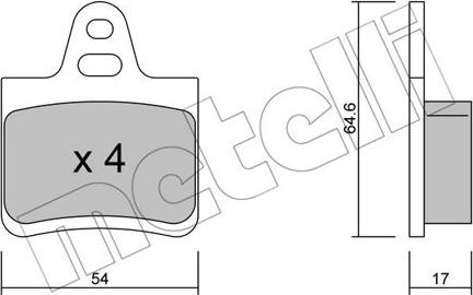 Metelli 22-0284-0 - Set placute frana,frana disc aaoparts.ro