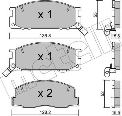 Metelli 22-0280-0 - Set placute frana,frana disc aaoparts.ro