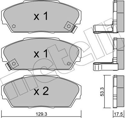 Metelli 22-0225-0 - Set placute frana,frana disc aaoparts.ro