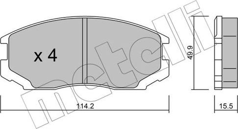 Metelli 22-0221-0 - Set placute frana,frana disc aaoparts.ro