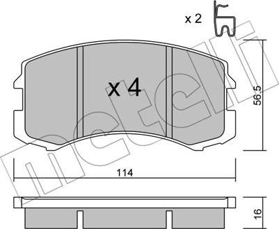 Metelli 22-0736-0 - Set placute frana,frana disc aaoparts.ro