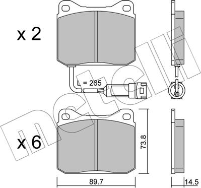 Metelli 22-1149-0 - Set placute frana,frana disc aaoparts.ro