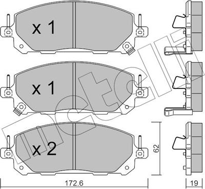 Metelli 22-1398-0 - Set placute frana,frana disc aaoparts.ro