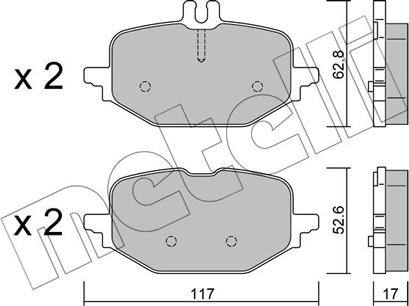 Metelli 22-1359-1 - Set placute frana,frana disc aaoparts.ro