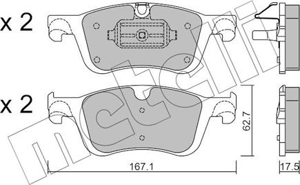 Metelli 22-1365-1 - Set placute frana,frana disc aaoparts.ro