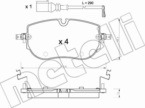 Metelli 22-1319-0 - Set placute frana,frana disc aaoparts.ro