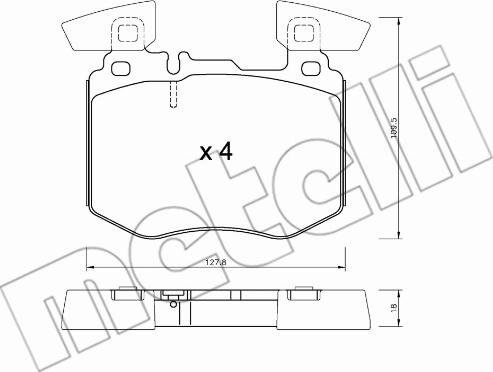 Metelli 22-1310-0 - Set placute frana,frana disc aaoparts.ro