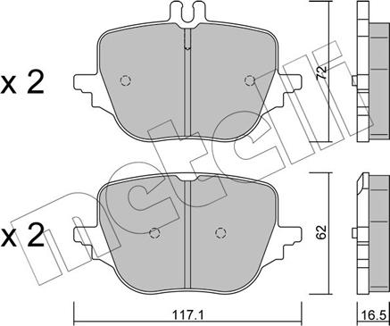 Metelli 22-1313-0 - Set placute frana,frana disc aaoparts.ro