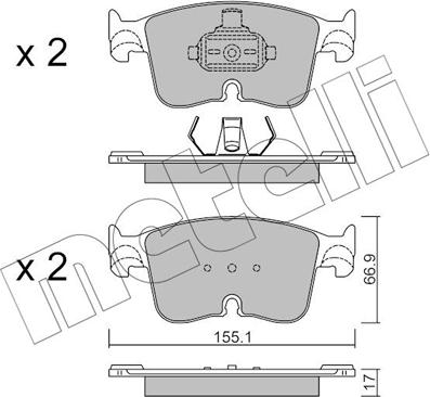 Metelli 22-1383-0 - Set placute frana,frana disc aaoparts.ro