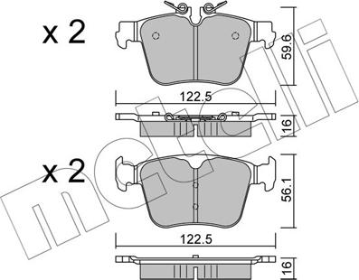 Metelli 22-1329-0 - Set placute frana,frana disc aaoparts.ro