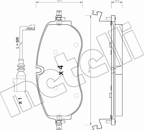 Metelli 22-1320-0 - Set placute frana,frana disc aaoparts.ro