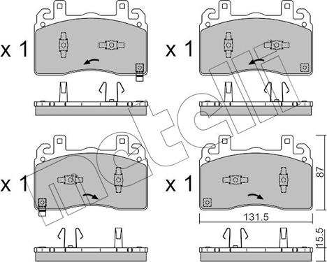 Metelli 22-1377-0 - Set placute frana,frana disc aaoparts.ro