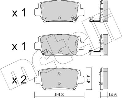 Metelli 22-1240-0 - Set placute frana,frana disc aaoparts.ro