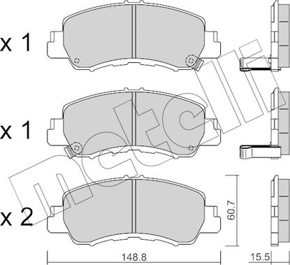 Metelli 22-1239-0 - Set placute frana,frana disc aaoparts.ro