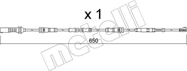 Metelli SU.408 - Senzor de avertizare,uzura placute de frana aaoparts.ro