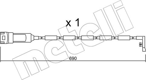 Metelli SU.108 - Senzor de avertizare,uzura placute de frana aaoparts.ro