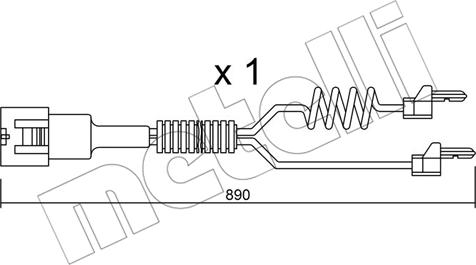 Metelli SU.103 - Senzor de avertizare,uzura placute de frana aaoparts.ro