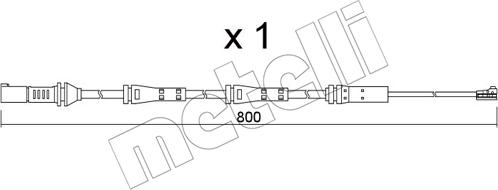 Metelli SU.379 - Senzor de avertizare,uzura placute de frana aaoparts.ro
