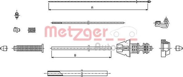 Metzger 493.1 - Cablu acceleratie aaoparts.ro