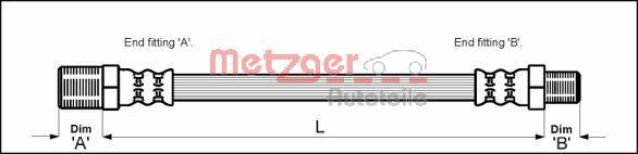 Metzger 4114650 - Furtun frana aaoparts.ro