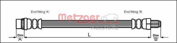 Metzger 4114653 - Furtun frana aaoparts.ro