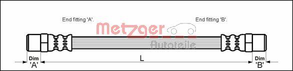 Metzger 4114672 - Furtun frana aaoparts.ro