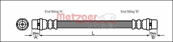 Metzger 4114794 - Furtun frana aaoparts.ro