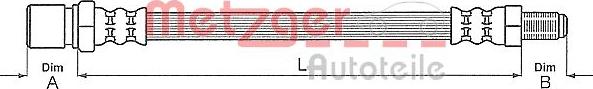 Metzger 4110916 - Furtun frana aaoparts.ro