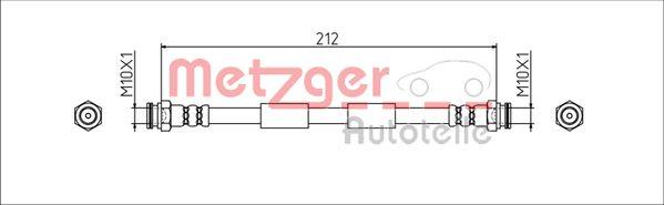 Metzger 4111807 - Furtun frana aaoparts.ro