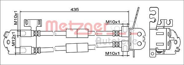 Metzger 4111812 - Furtun frana aaoparts.ro