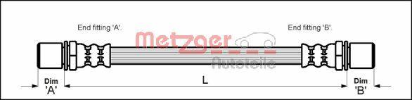 Metzger 4113667 - Furtun frana aaoparts.ro