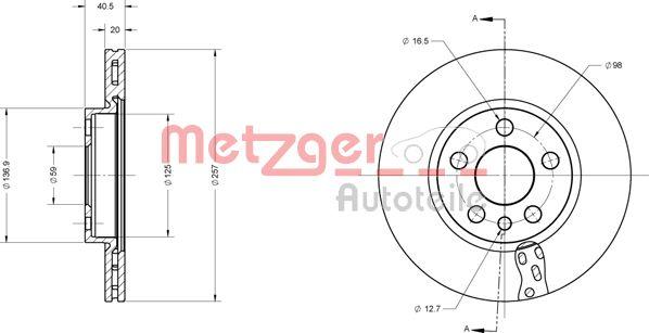 Metzger 6110528 - Disc frana aaoparts.ro
