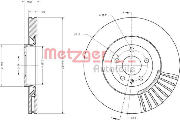 Metzger 6110669 - Disc frana aaoparts.ro