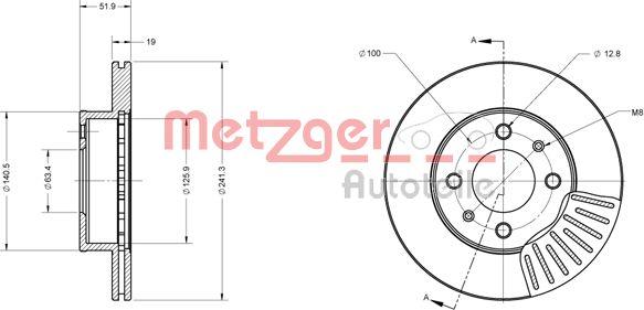 Metzger 6110618 - Disc frana aaoparts.ro