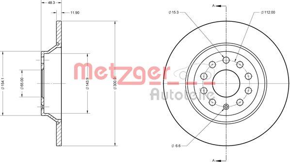 Metzger 6110747 - Disc frana aaoparts.ro