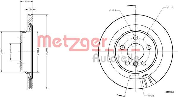 Metzger 6110786 - Disc frana aaoparts.ro