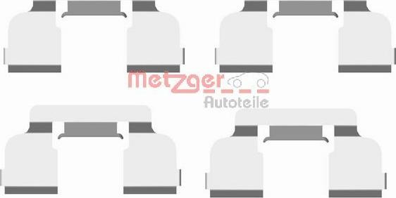 Metzger 109-1698 - Set accesorii, placute frana aaoparts.ro